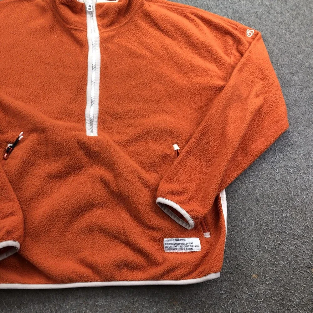 Craghoppers Jacket Womens Small Orange Half Zip Fleece Hiking Pullover Top - Picture 3 of 10